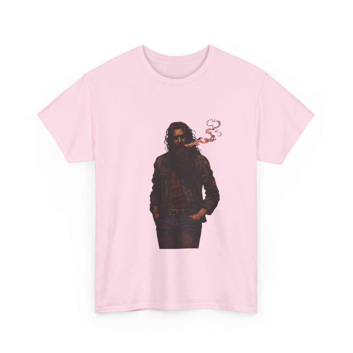 Graphic Tee — Vintage Leather Jacket Smoker Silhouette T-Shirt