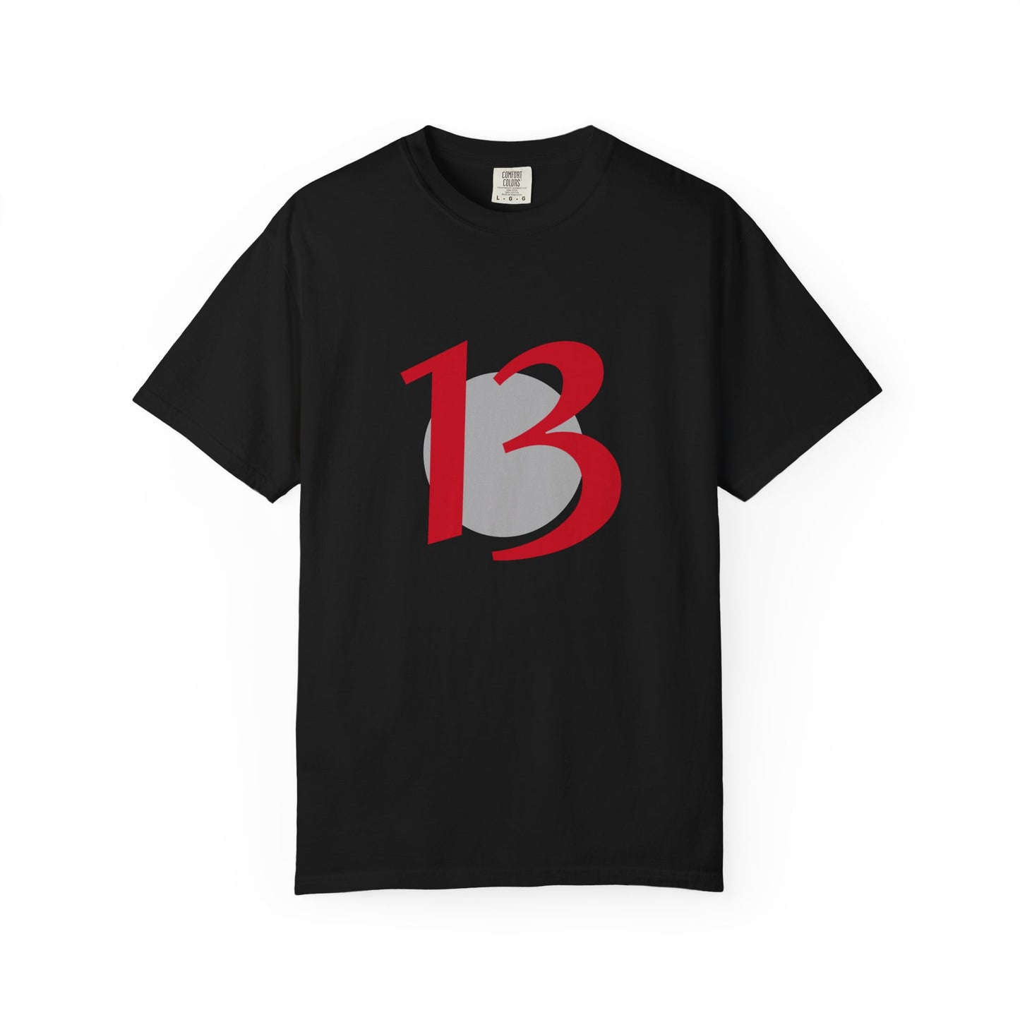 Lucky 13 Graphic T-Shirt — Bold Red Number 13 Tee