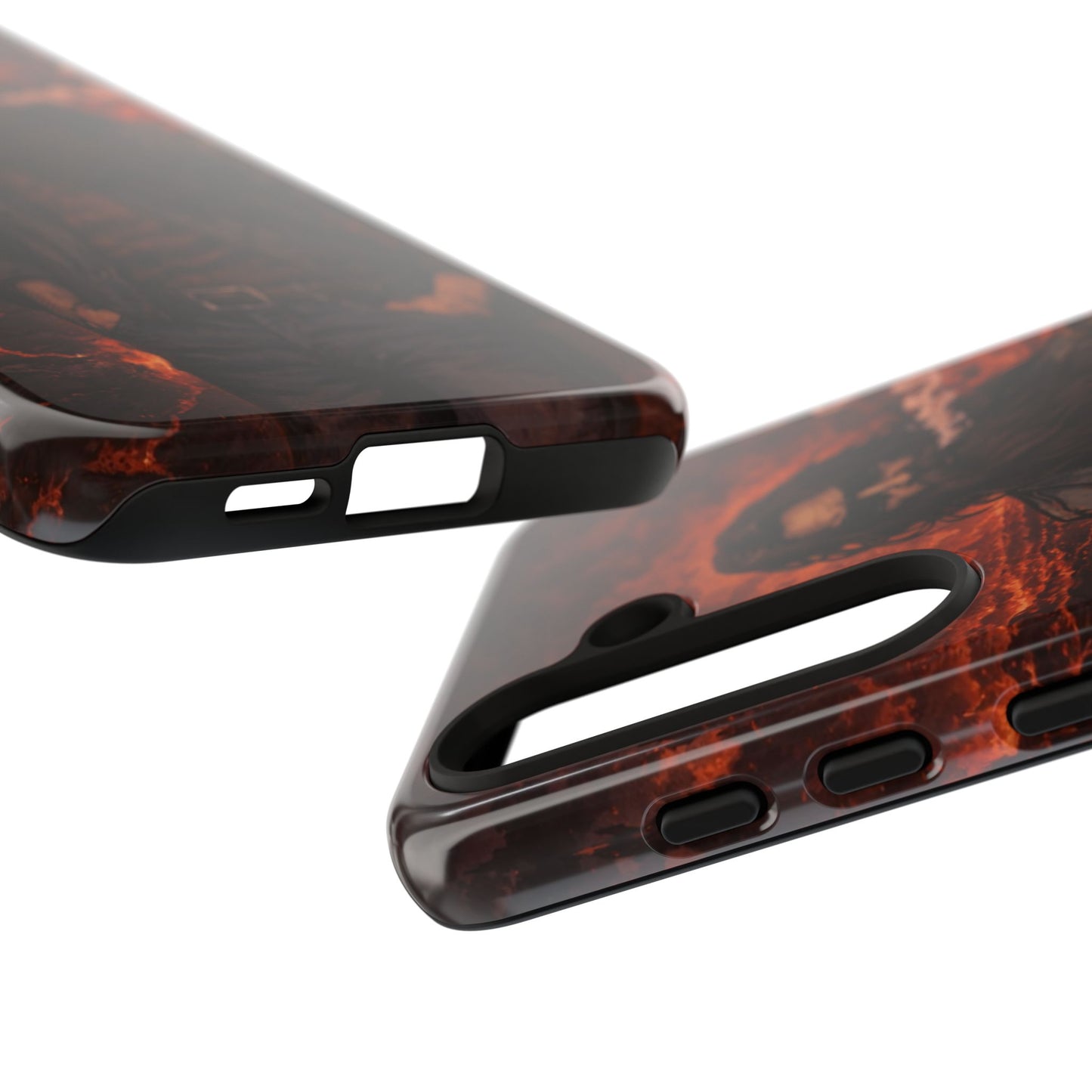 Rugged Beardman Phone Case — Smoky Lava Biker Design