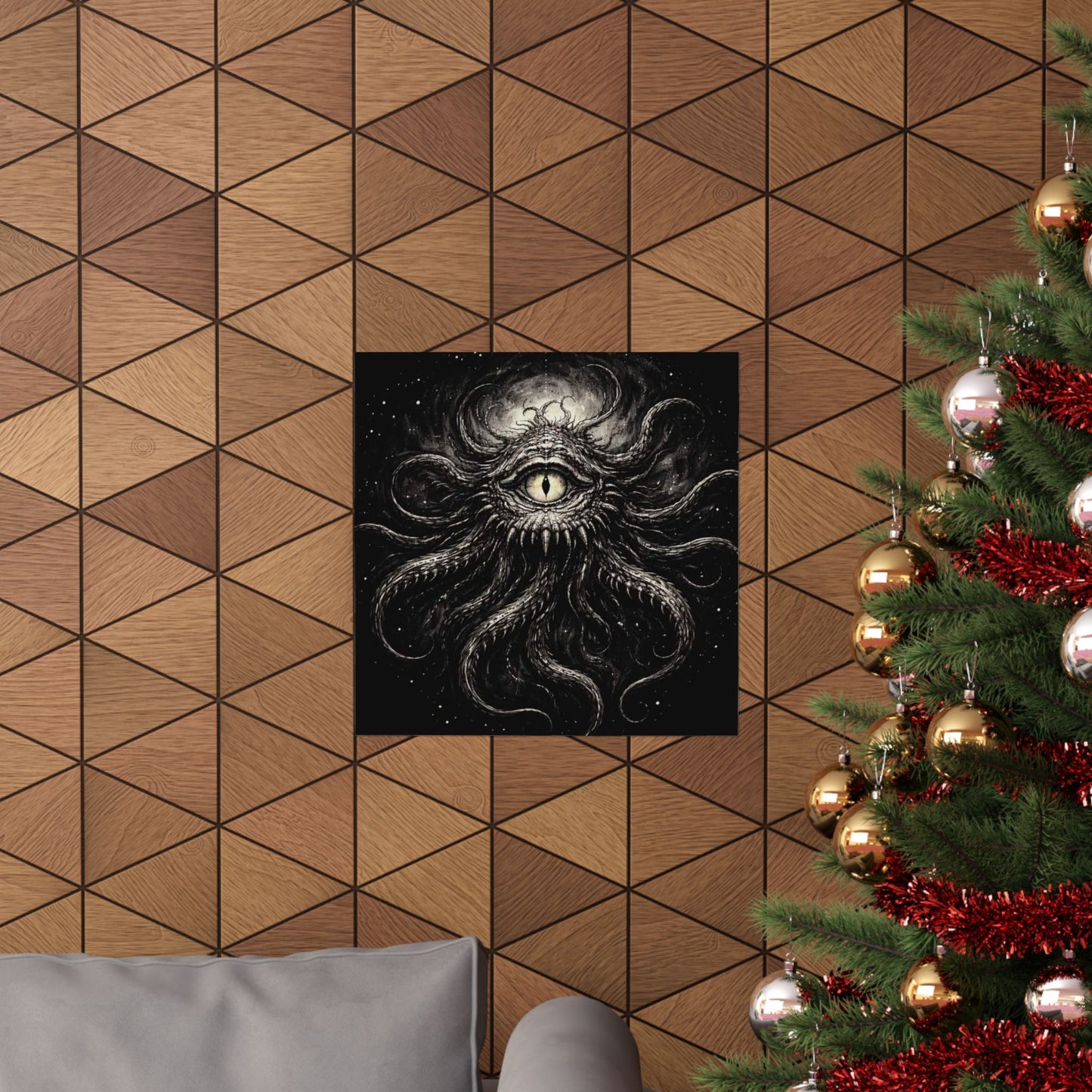 Cosmic Eye Art Poster — Matte Horror Tentacle Wall Print