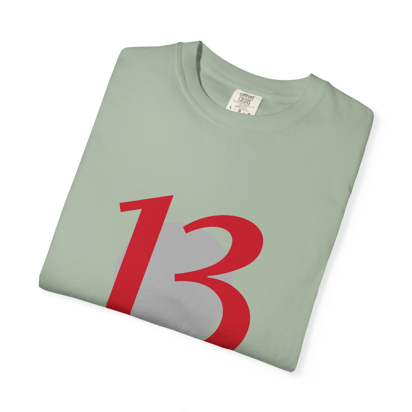 Lucky 13 Graphic T-Shirt — Bold Red Number 13 Tee