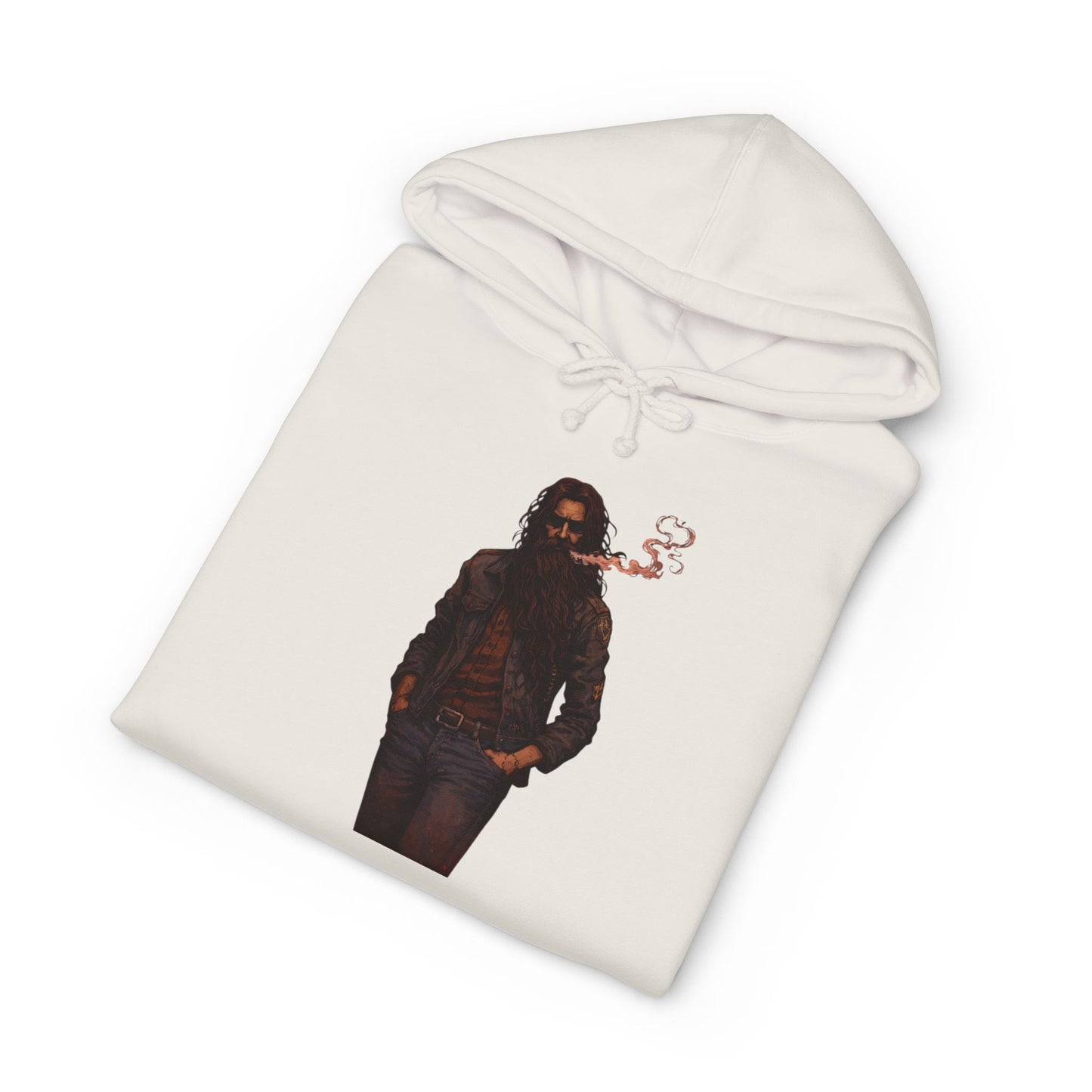 Hoodie - Smoky Noir Biker Graphic Hooded Sweatshirt