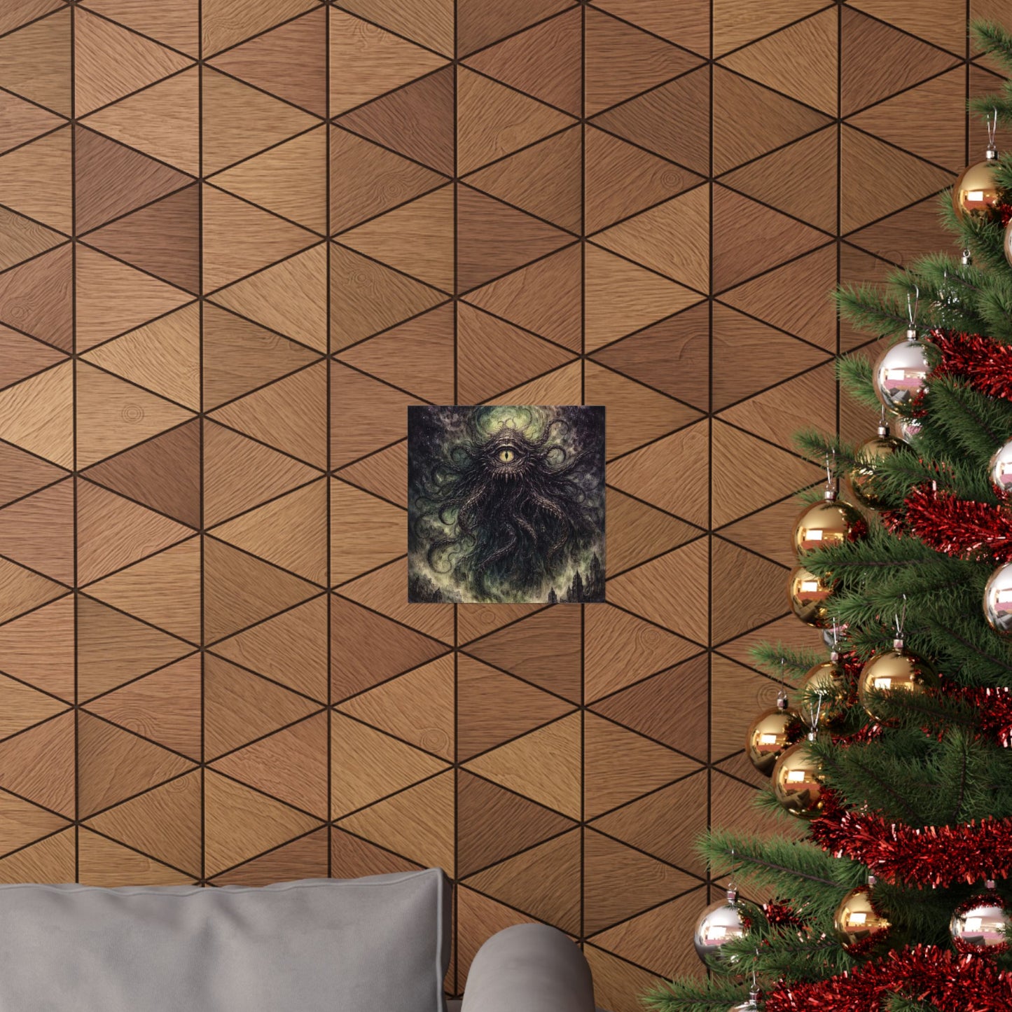 Cosmic Eye Horror Poster — Matte Vertical Lovecraft Tentacle Wall Art
