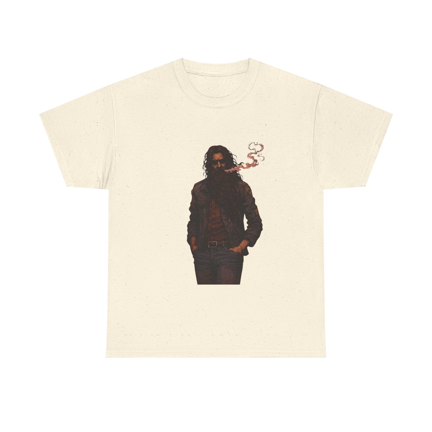 Graphic Tee — Vintage Leather Jacket Smoker Silhouette T-Shirt