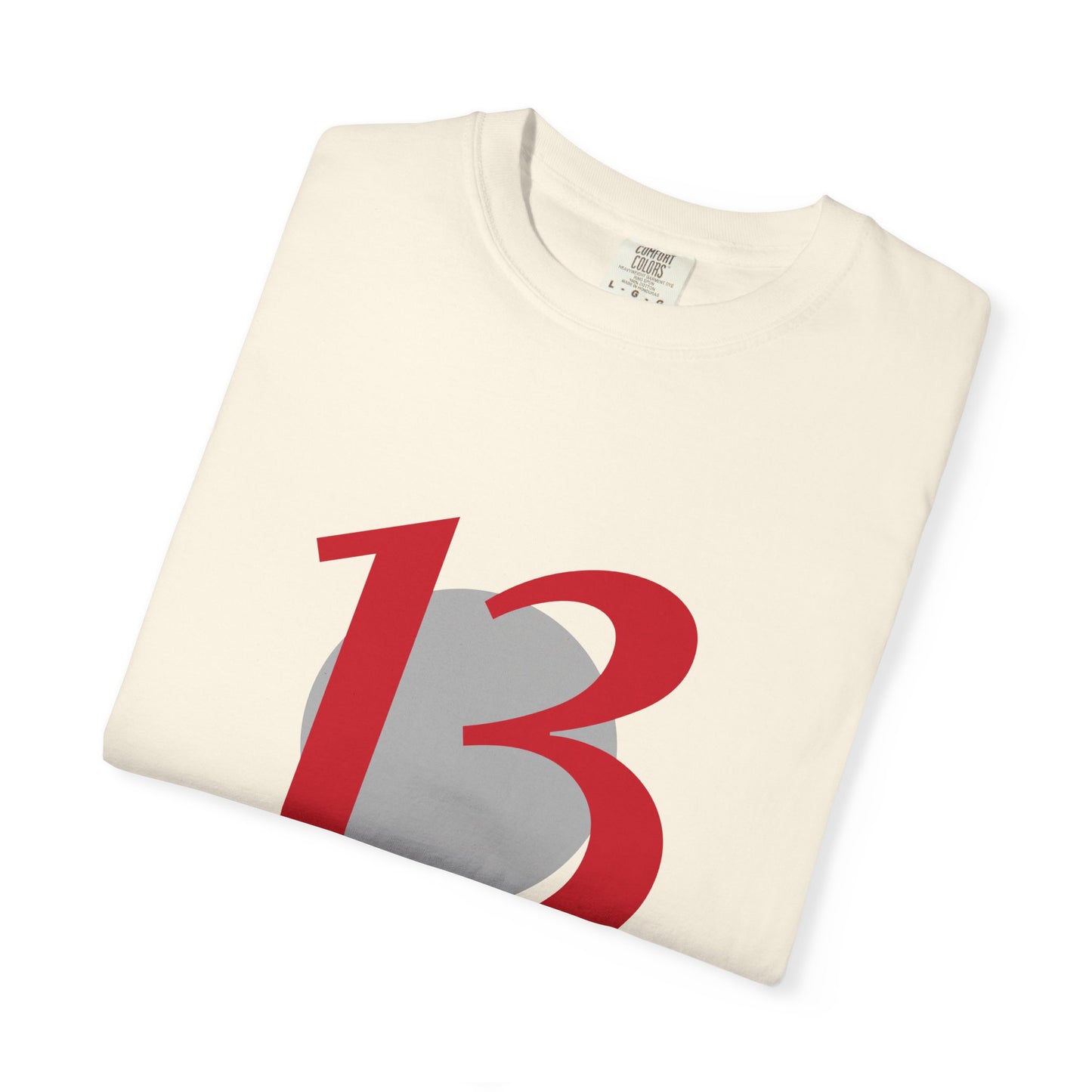 Lucky 13 Graphic T-Shirt — Bold Red Number 13 Tee