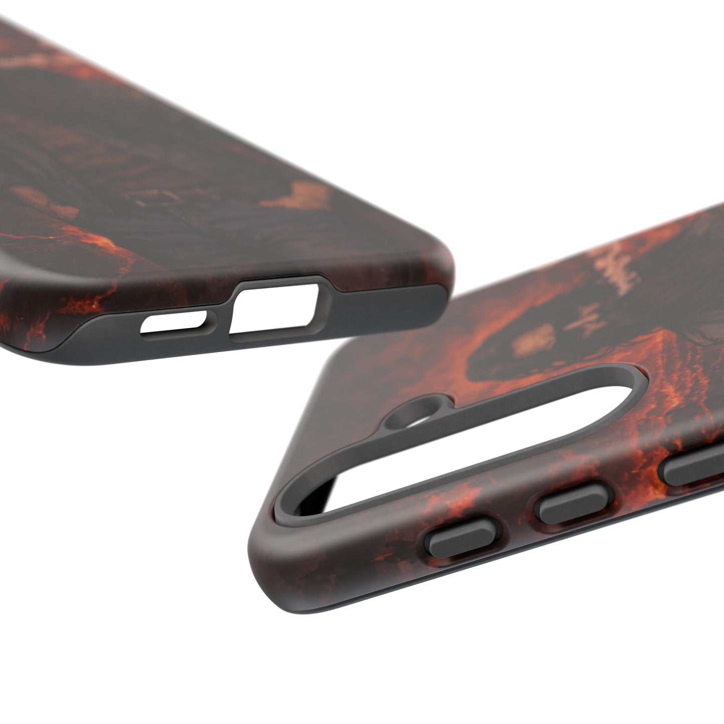Rugged Beardman Phone Case — Smoky Lava Biker Design