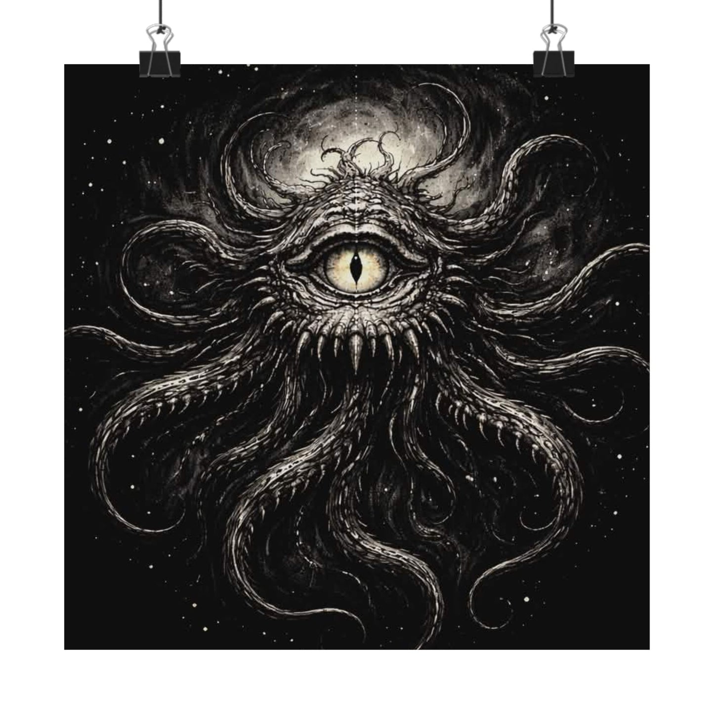Cosmic Eye Art Poster — Matte Horror Tentacle Wall Print