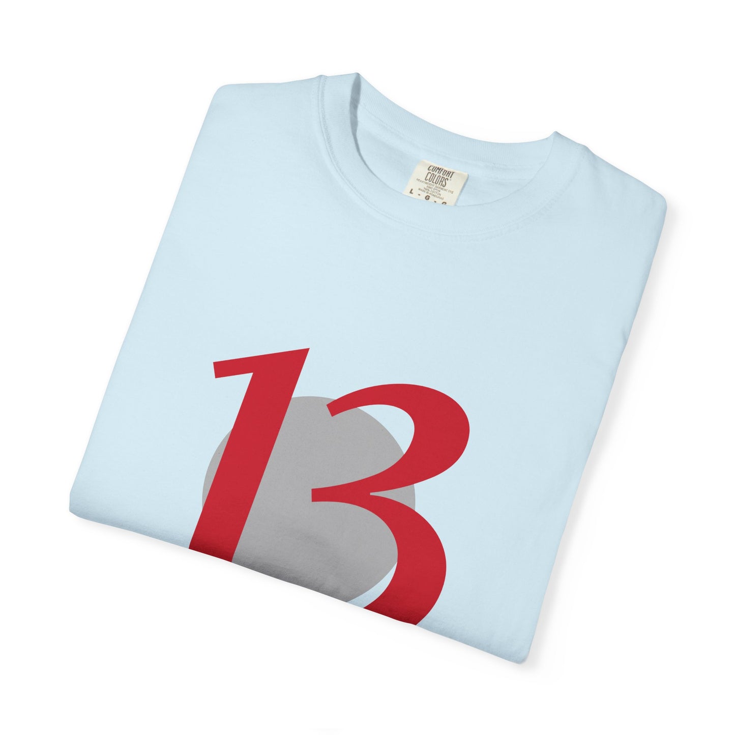 Lucky 13 Graphic T-Shirt — Bold Red Number 13 Tee