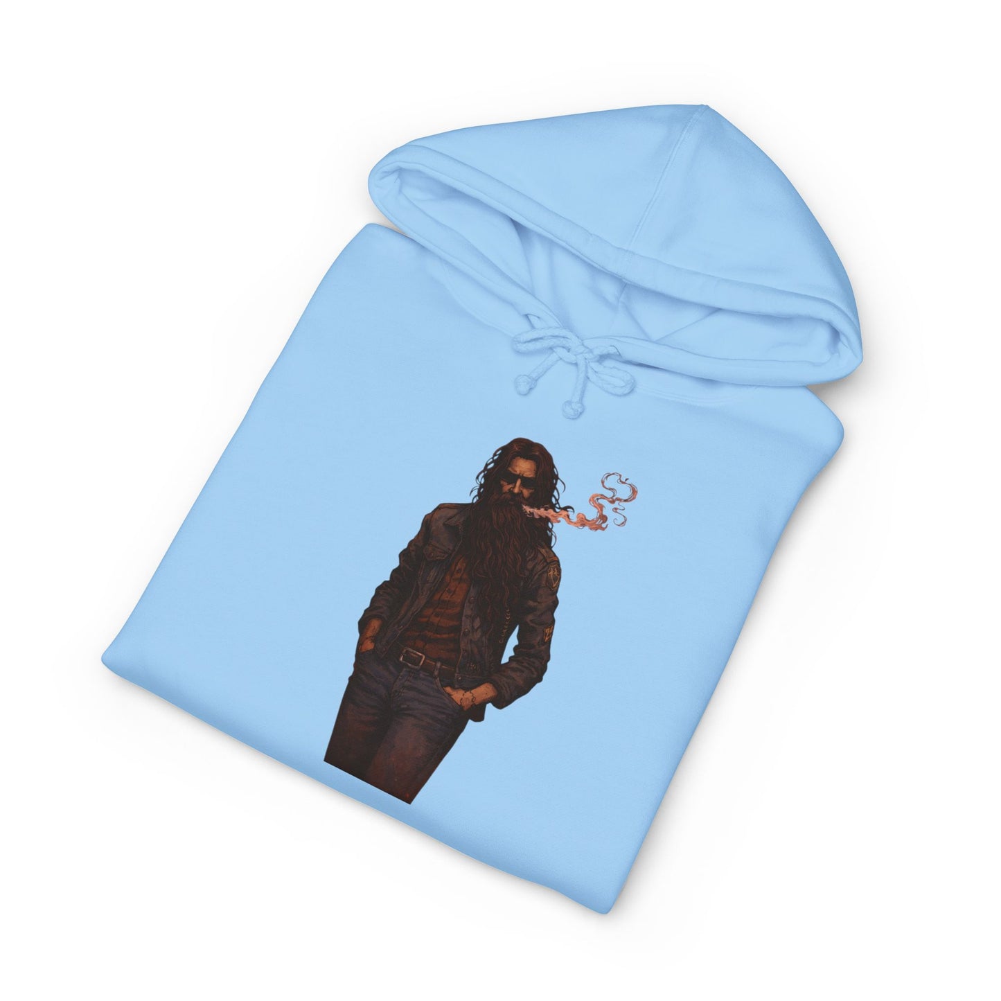 Hoodie - Smoky Noir Biker Graphic Hooded Sweatshirt