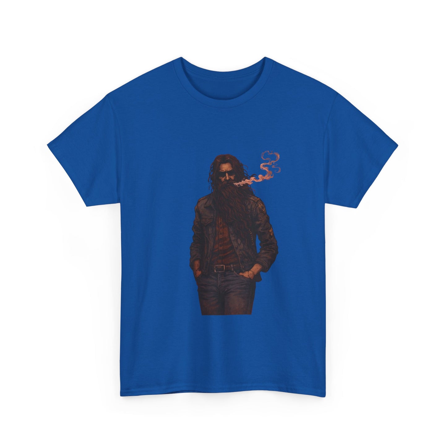 Graphic Tee — Vintage Leather Jacket Smoker Silhouette T-Shirt