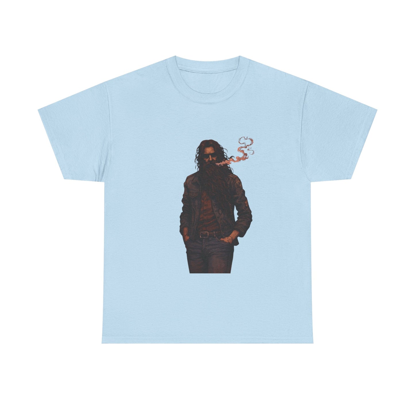 Graphic Tee — Vintage Leather Jacket Smoker Silhouette T-Shirt