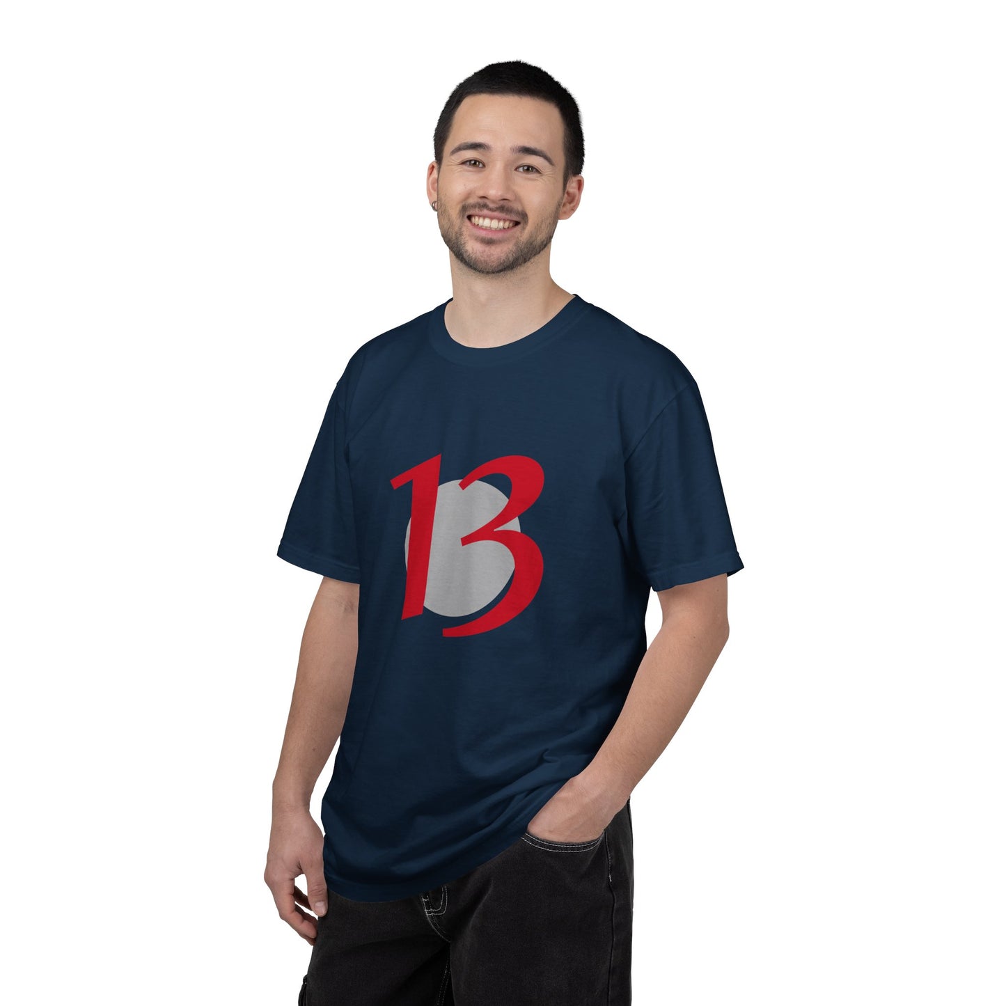 Lucky 13 Graphic T-Shirt — Bold Red Number 13 Tee