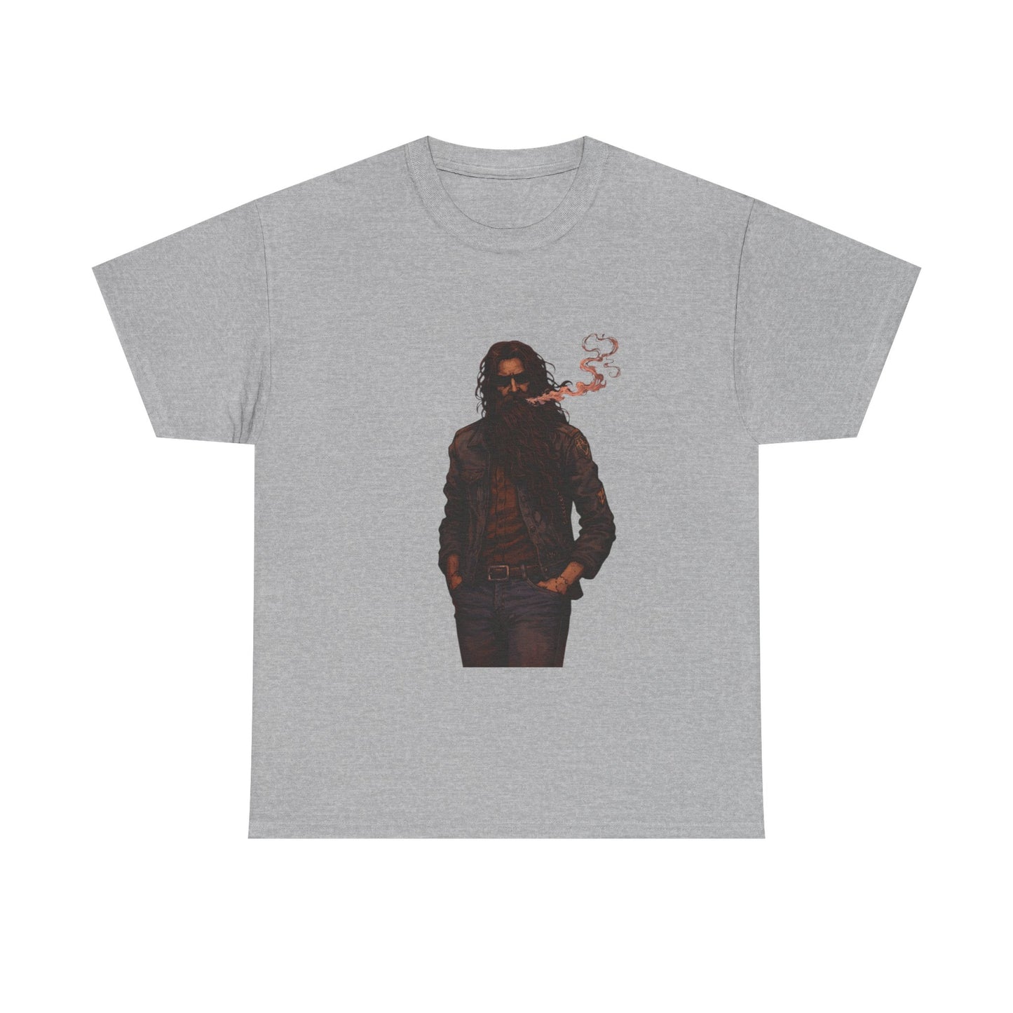 Graphic Tee — Vintage Leather Jacket Smoker Silhouette T-Shirt