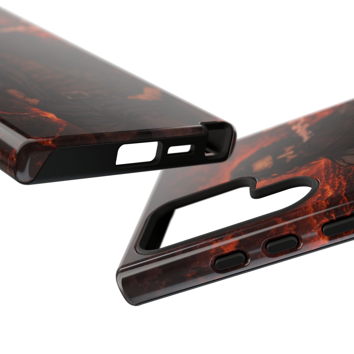 Rugged Beardman Phone Case — Smoky Lava Biker Design