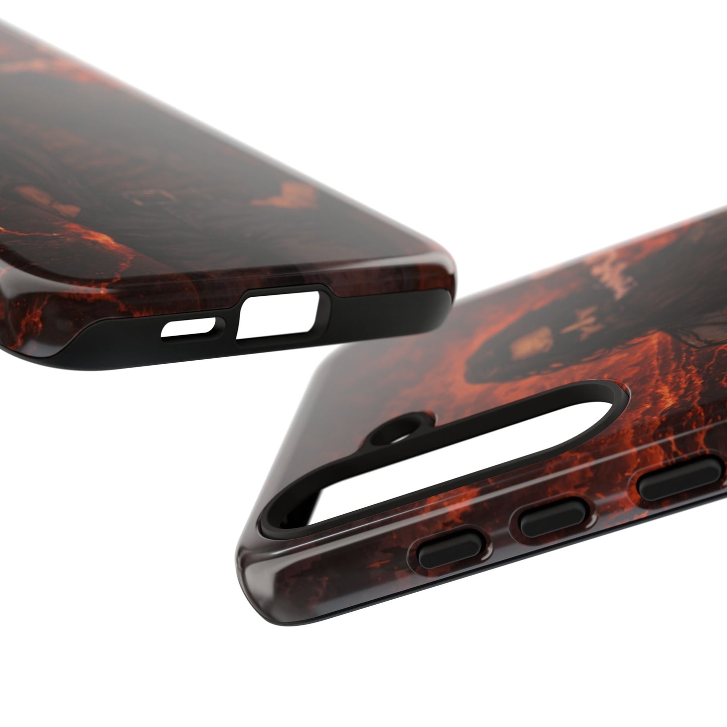 Rugged Beardman Phone Case — Smoky Lava Biker Design