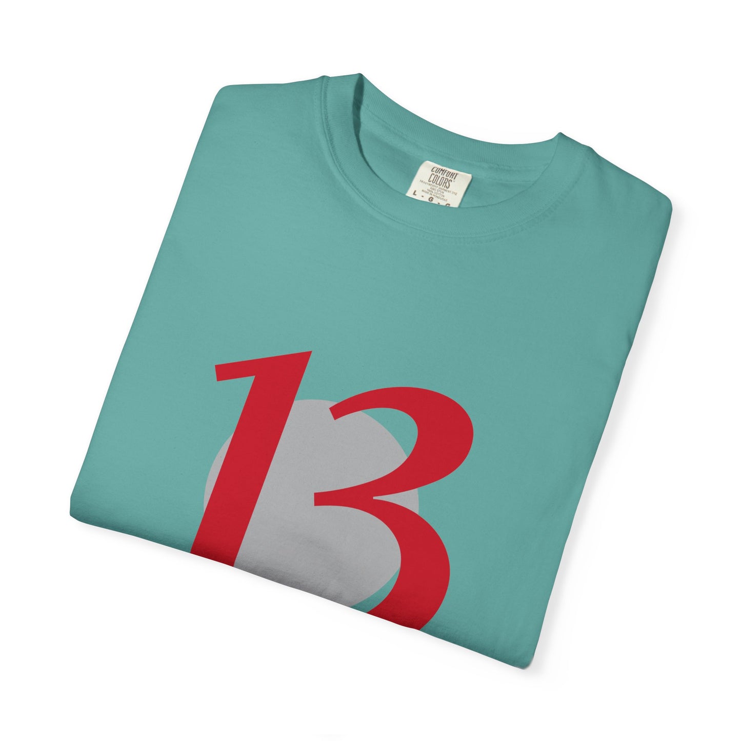 Lucky 13 Graphic T-Shirt — Bold Red Number 13 Tee