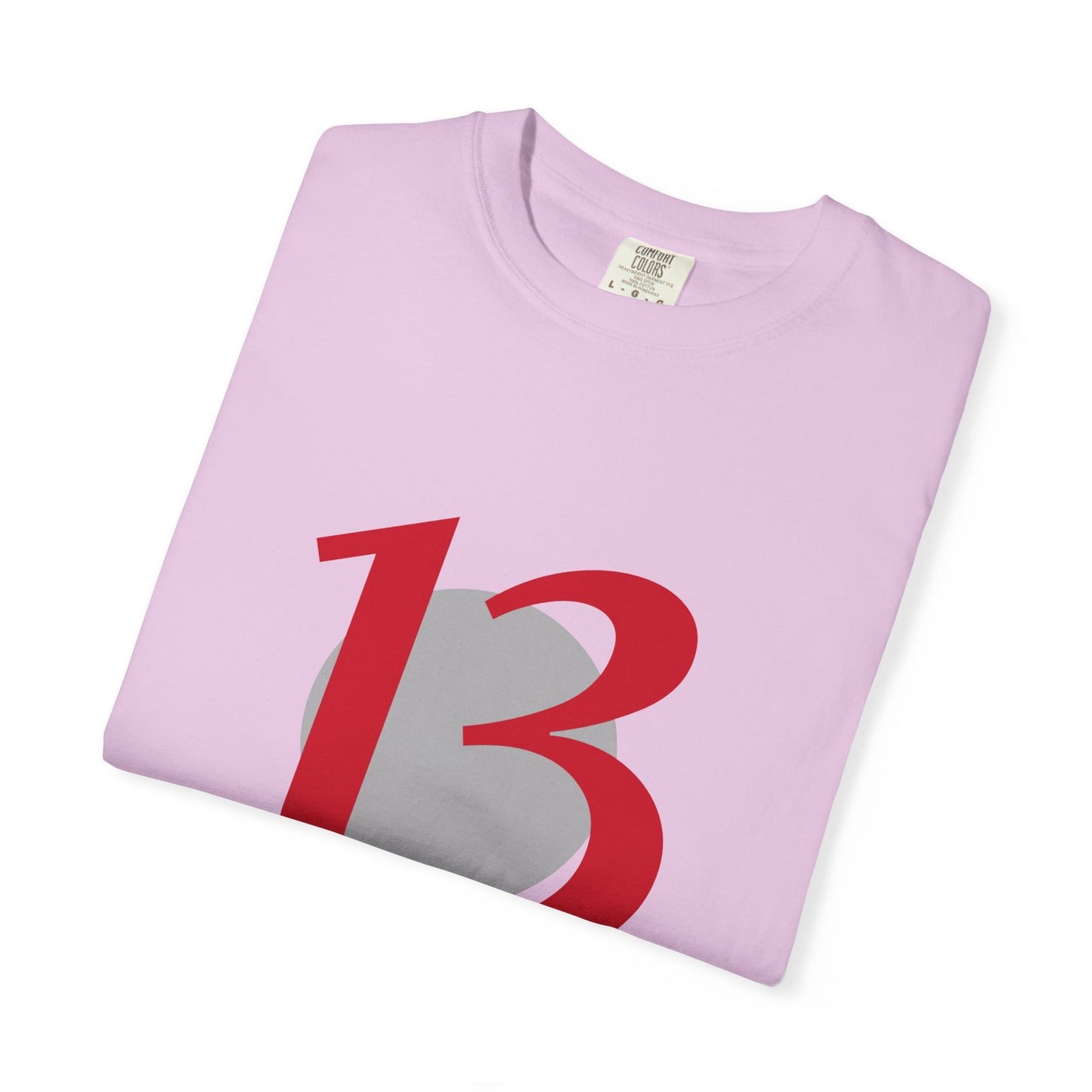 Lucky 13 Graphic T-Shirt — Bold Red Number 13 Tee