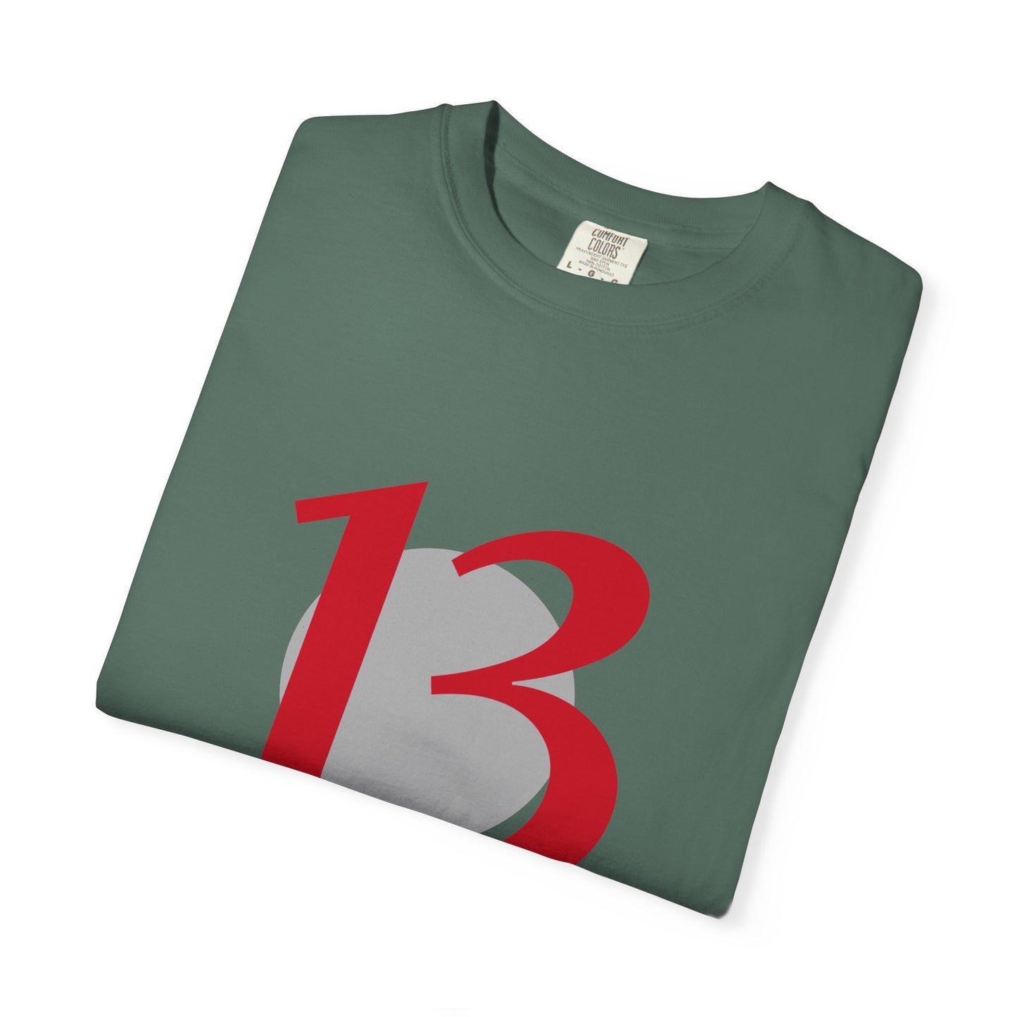 Lucky 13 Graphic T-Shirt — Bold Red Number 13 Tee