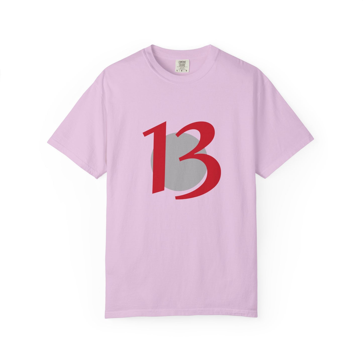 Lucky 13 Graphic T-Shirt — Bold Red Number 13 Tee