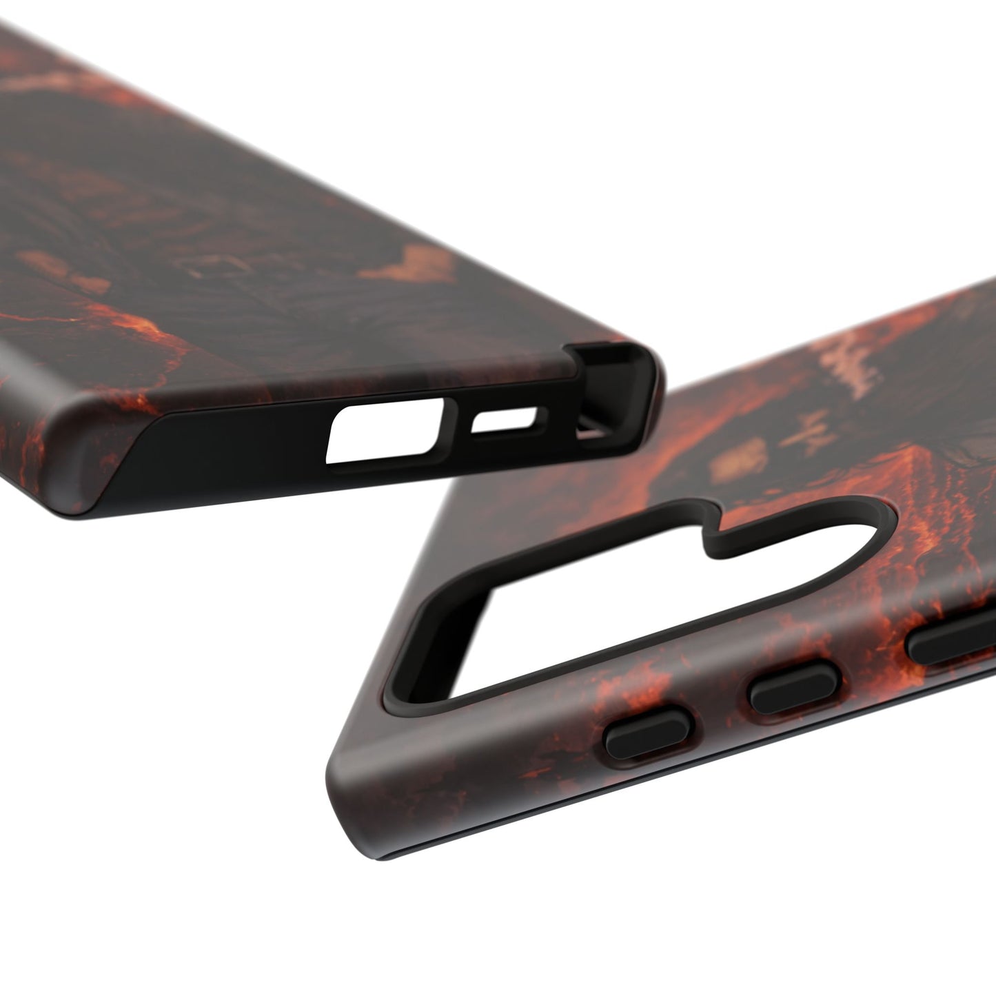Rugged Beardman Phone Case — Smoky Lava Biker Design